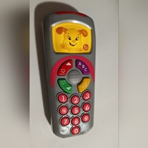 Fisher-Price Kids Toy Phone - Gray with Pink, Yellow, Green, Purple Buttons